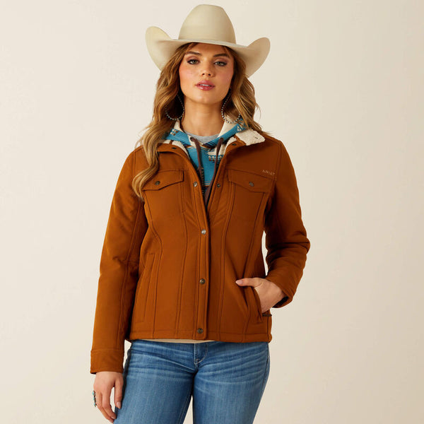 Ariat Women's Berber Back Softshell Jacket-Chestnut Horse