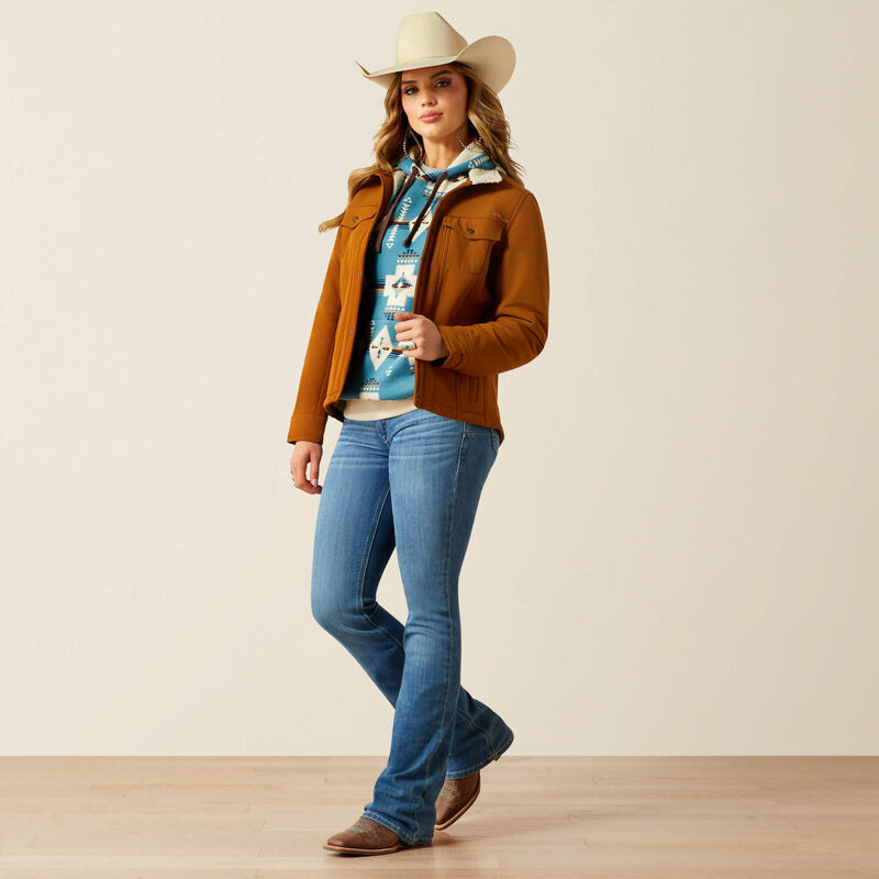 Ariat Women's Berber Back Softshell Jacket-Chestnut Horse