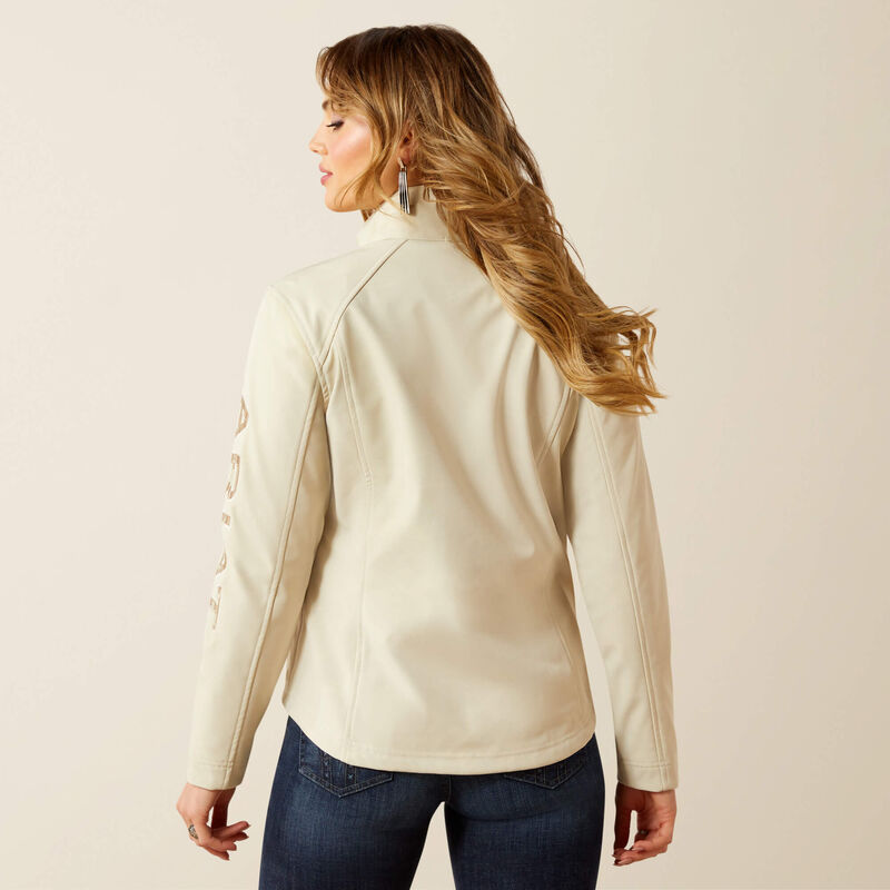Ariat Women's Logo Softshell Jacket-Oyster Grey