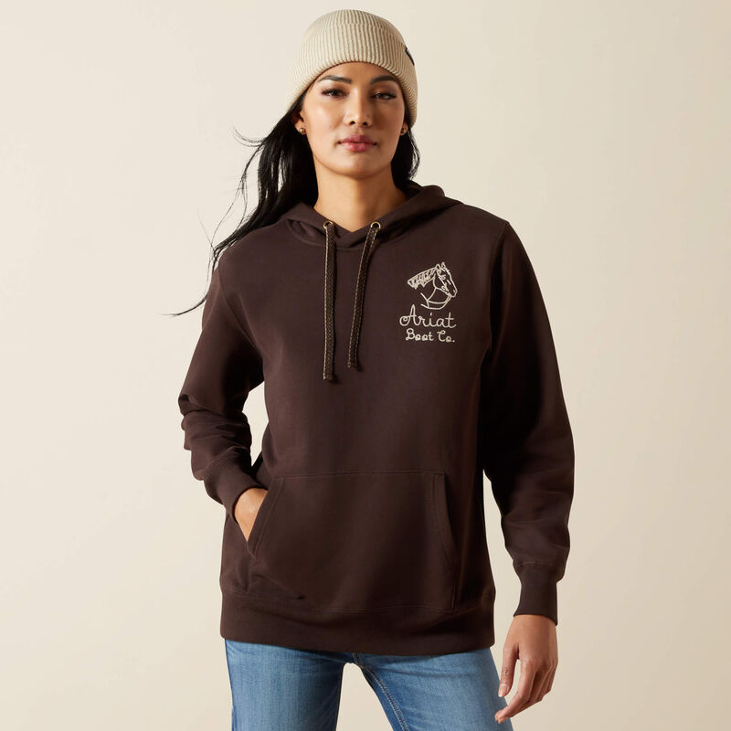 Ariat Women's Horse Stitch Hoodie-Mole