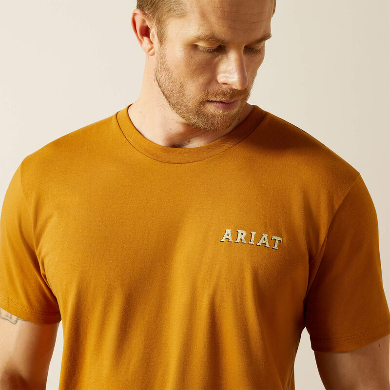 Men's Ariat Scorpion Seal T-shirt-Bone Brown