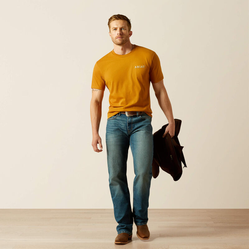 Men's Ariat Scorpion Seal T-shirt-Bone Brown