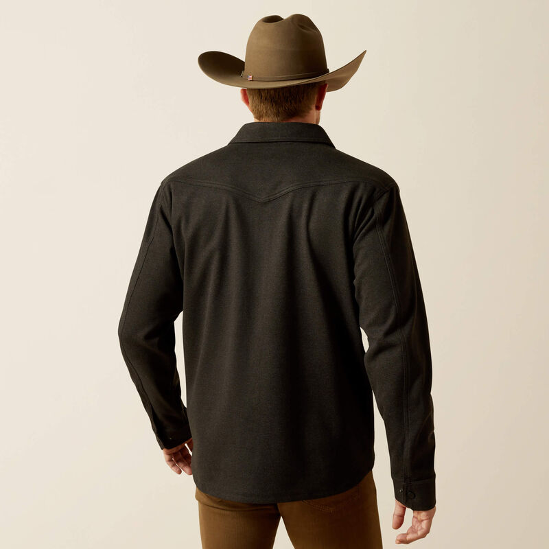Men's Ariat Cattleman Shirt Jacket-Black
