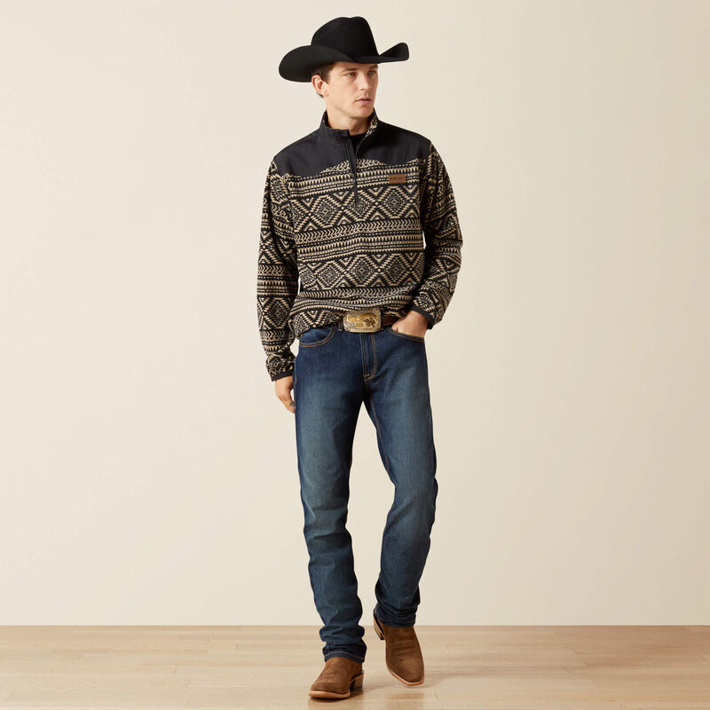 Ariat Men's Basis Fleece Sweater-Black Southwest