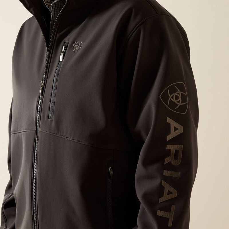 Ariat® Men's Logo Softshell Jacket-Phantom