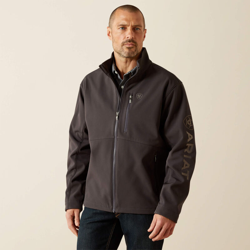 Ariat® Men's Logo Softshell Jacket-Phantom