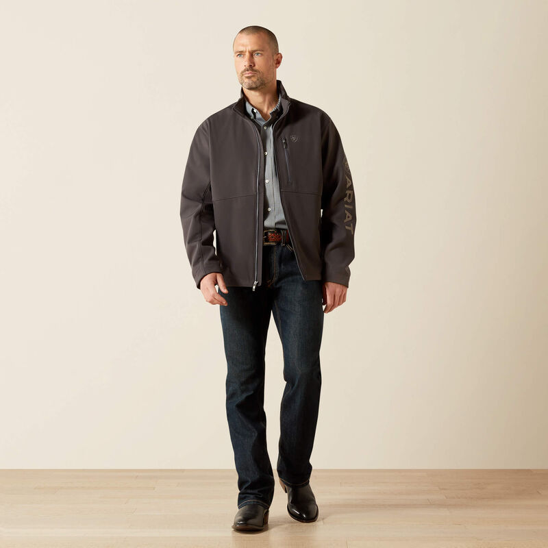 Ariat® Men's Logo Softshell Jacket-Phantom