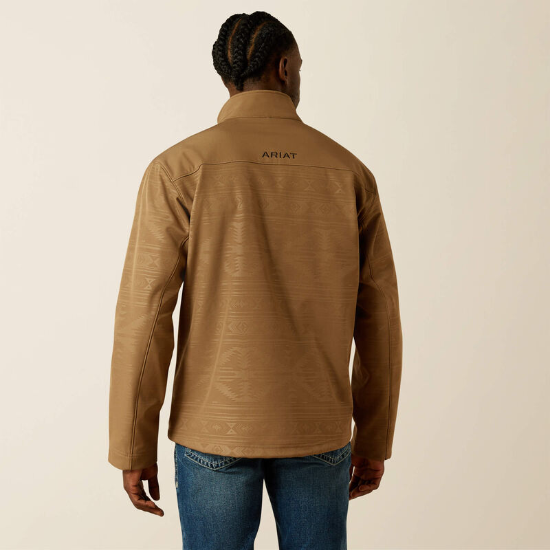 Ariat® Men's Vernon Softshell Jacket-Khaki Southwest - CWesternwear