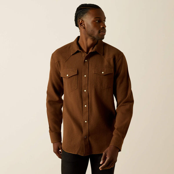 Men's Ariat Hyde Retro Fit Shirt-Dark Brown