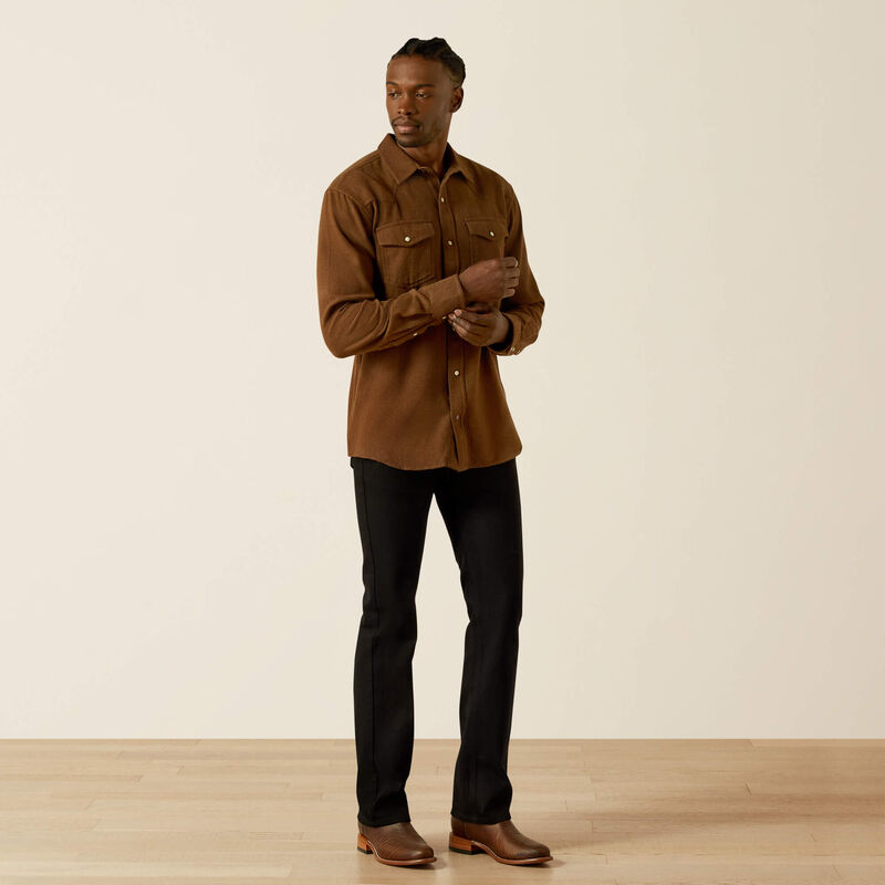 Men's Ariat Hyde Retro Fit Shirt-Dark Brown