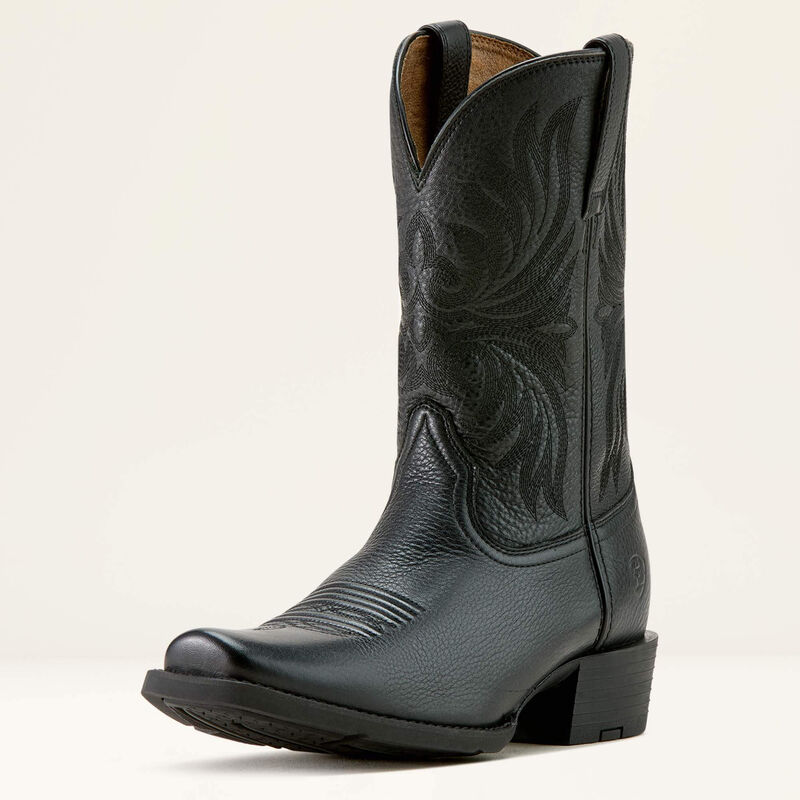 Men's Ariat Sport Cutter Toe Cowboy Boot-Black Deertan
