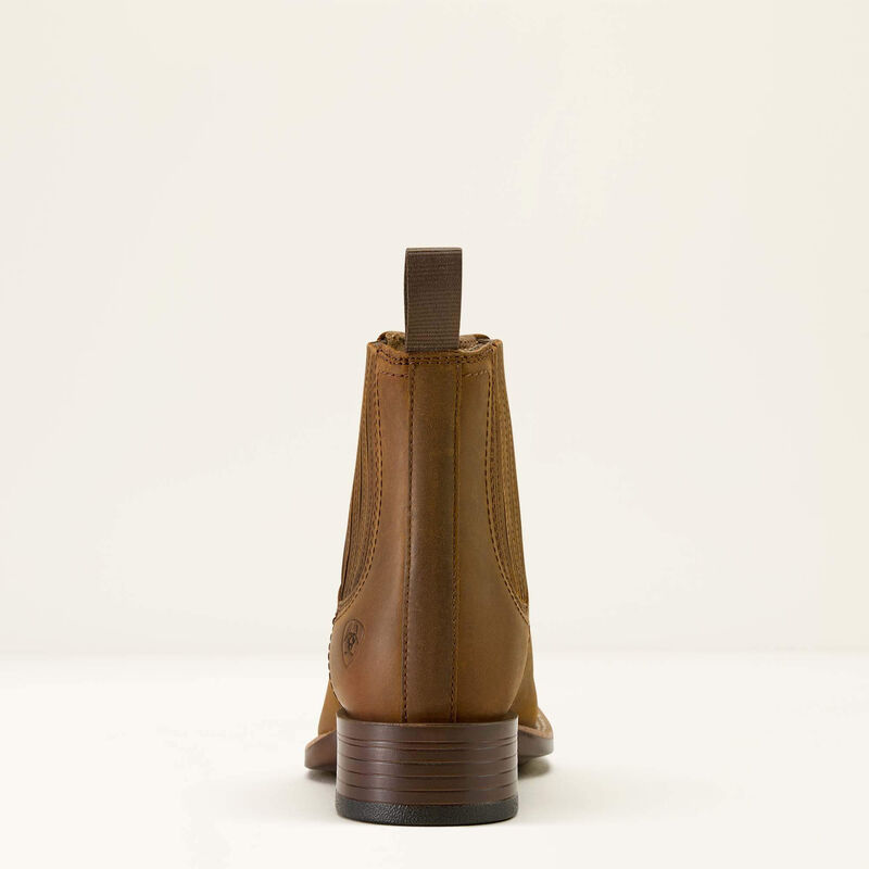 Women's Ariat Booker Chelsea Wide Square Toe Western Boot-Distressed Brown