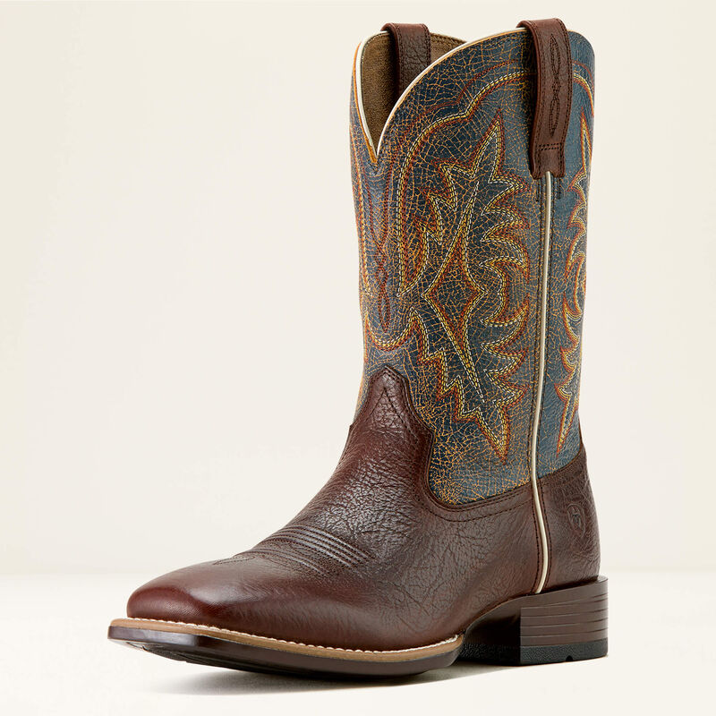 Men's Ariat Ryden Ultra Wide Square Toe Cowboy Boot-Textured Oak/Sunkissed Skies