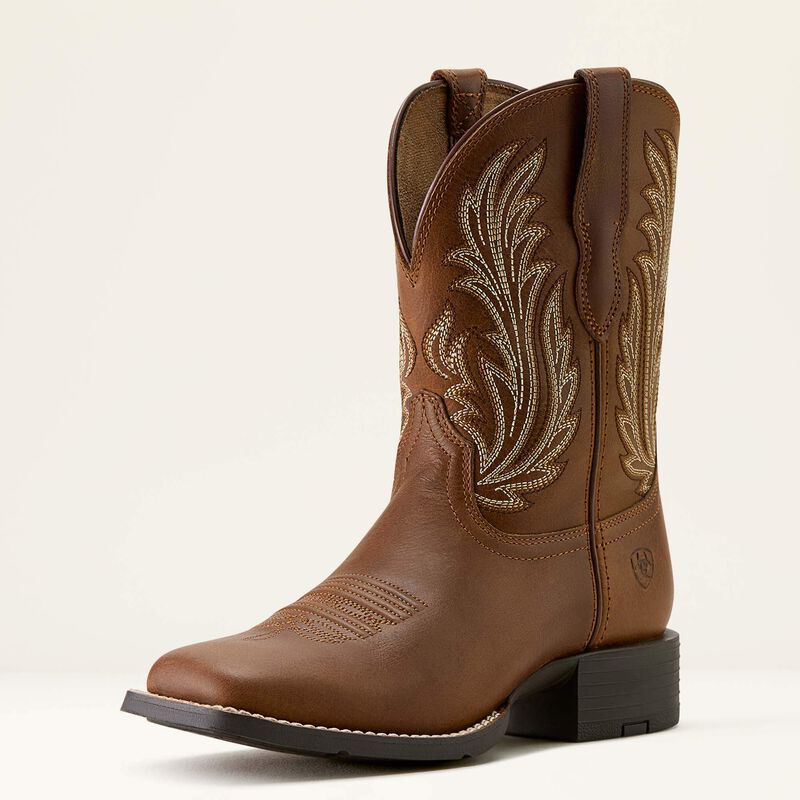 Ariat Women's Round Up Filly Wide Square Toe Western Boot-Sorrel Crunch