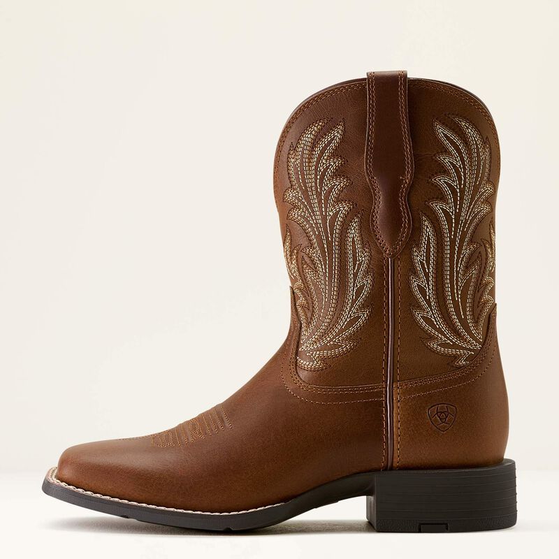 Ariat Women's Round Up Filly Wide Square Toe Western Boot-Sorrel Crunch