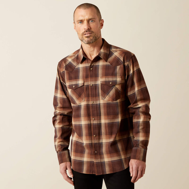 Men's Ariat Hodges Retro Fit Shirt-Brown