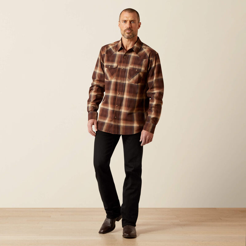 Men's Ariat Hodges Retro Fit Shirt-Brown