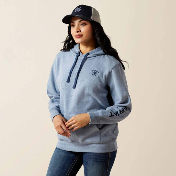 Ariat Women's Logo 2.0 Hoodie-Vintage Indigo Heather