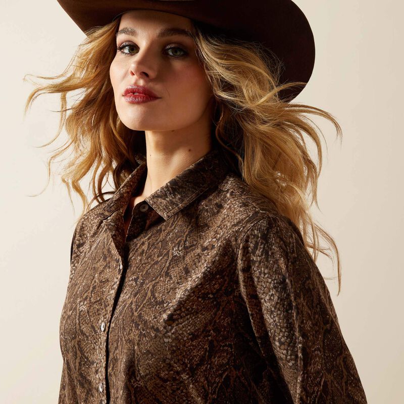 Women's Ariat Homestyle Shirt-Desert Snake Print