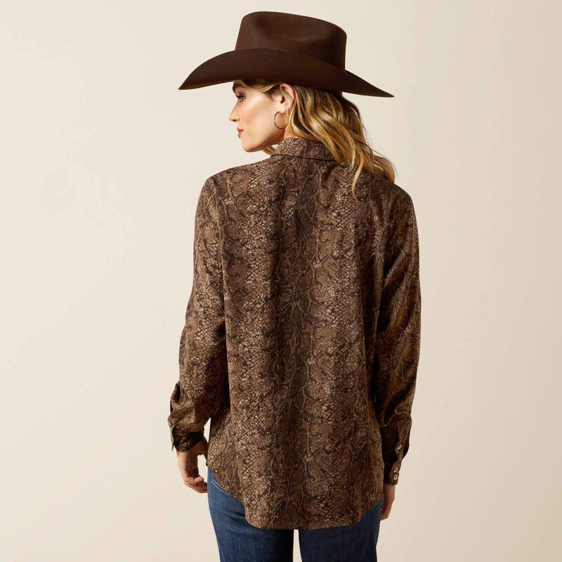 Women's Ariat Homestyle Shirt-Desert Snake Print