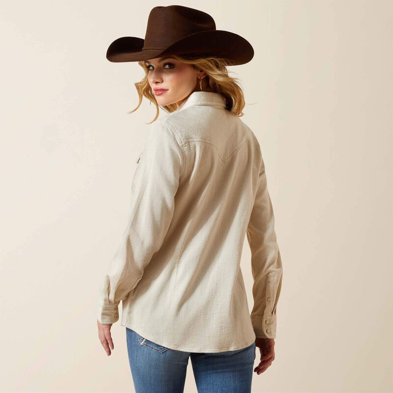 Women's Ariat Papyrus Western Shirt-Papyrus Corduroy