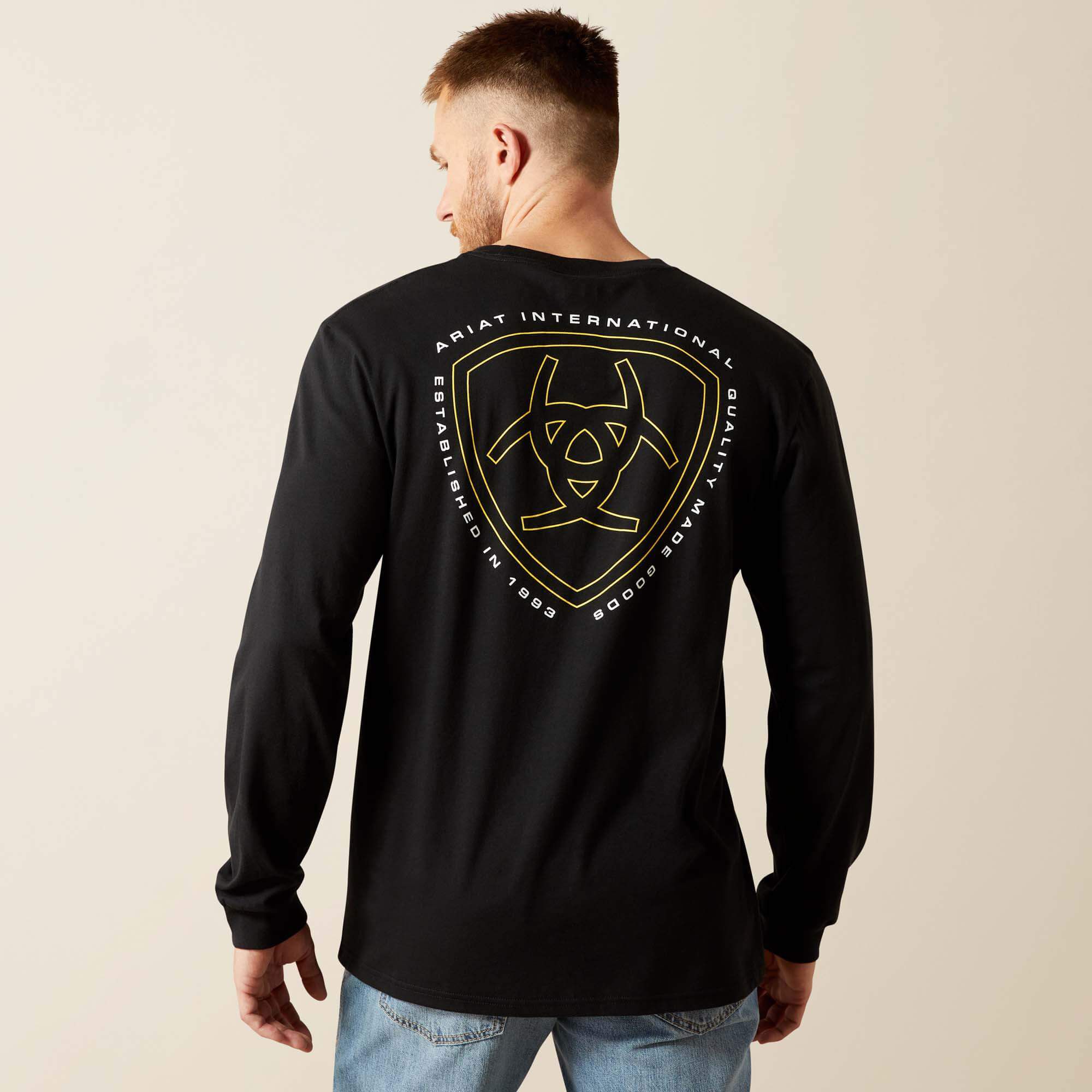 Ariat Men's Easy Rider Long Sleeve T-Shirt-Black