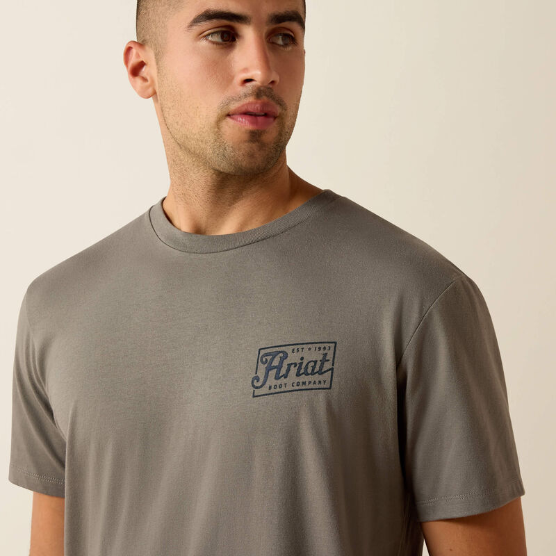 Men's Ariat Paintriot Classic Fit T-Shirt-Smoked Pearl