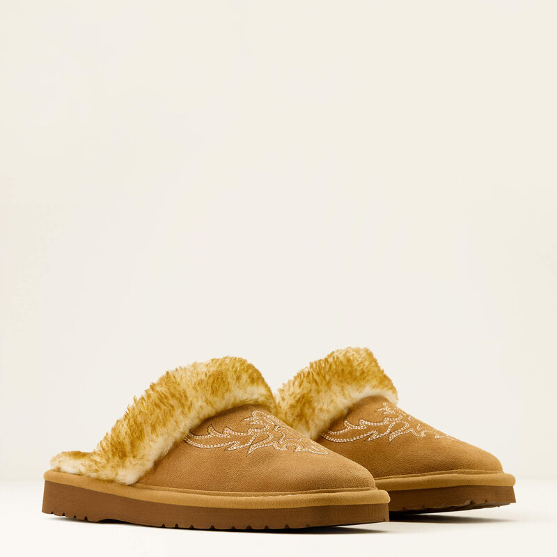 Women's Ariat Jackie Cowgirl Square Toe Slipper-Tan