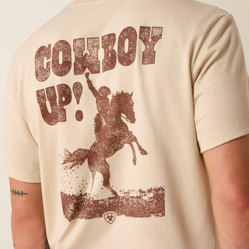 Men's Ariat Desert Cowboy Up Classic Fit T-Shirt-Natural
