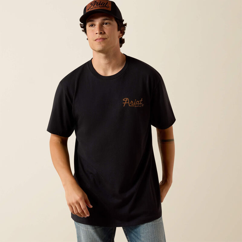 Men's Ariat Cowmooflage Classic Fit T-Shirt-Black - CWesternwear