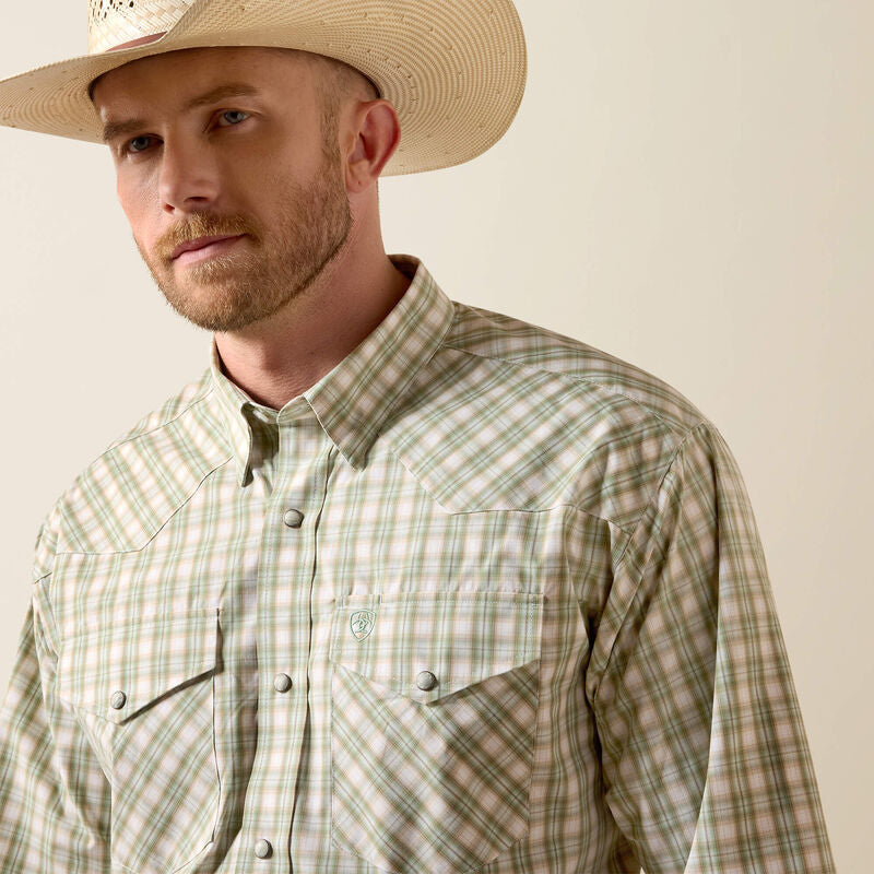 Men's Ariat Pro Series Fraser Classic Snap Fit Shirt-White Multi