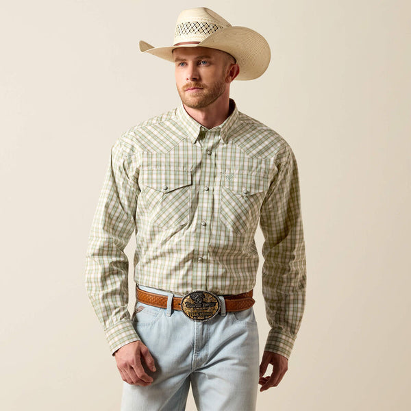 Men's Ariat Pro Series Fraser Classic Snap Fit Shirt-White Multi