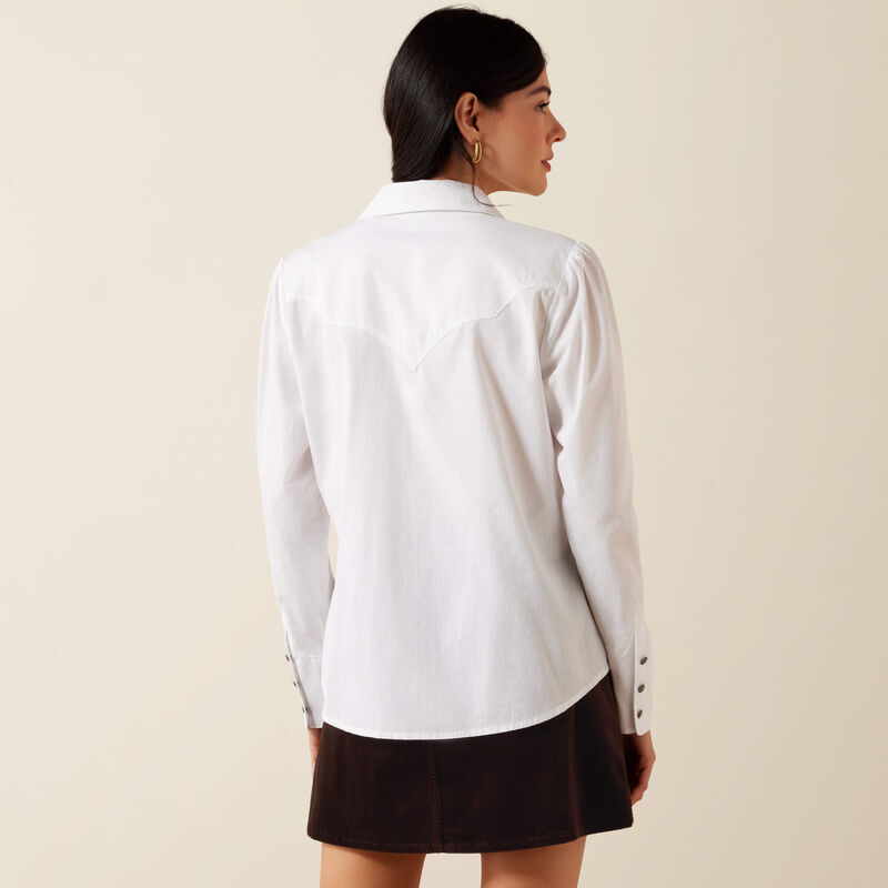 Women's Ariat Lattice Shirt-White