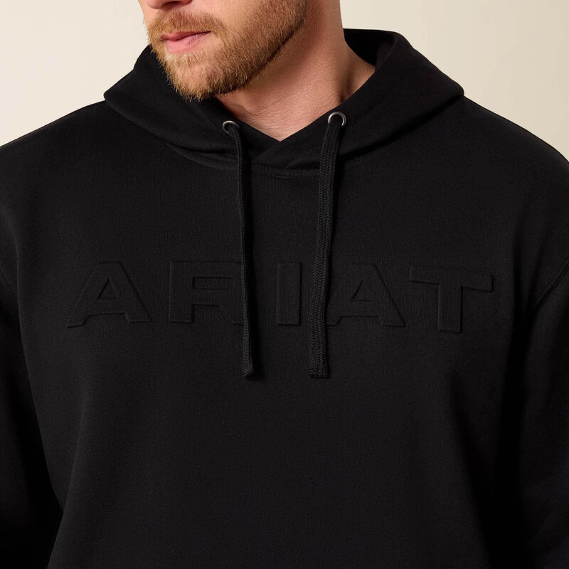 Ariat Men's Embossed Logo Hoodie-Black
