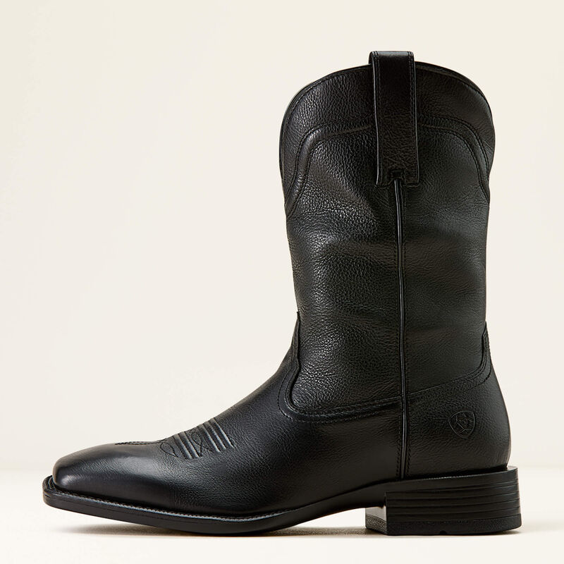 Men's Ariat Alden Wide Square Toe Western Boot-Eclipse Black - CWesternwear