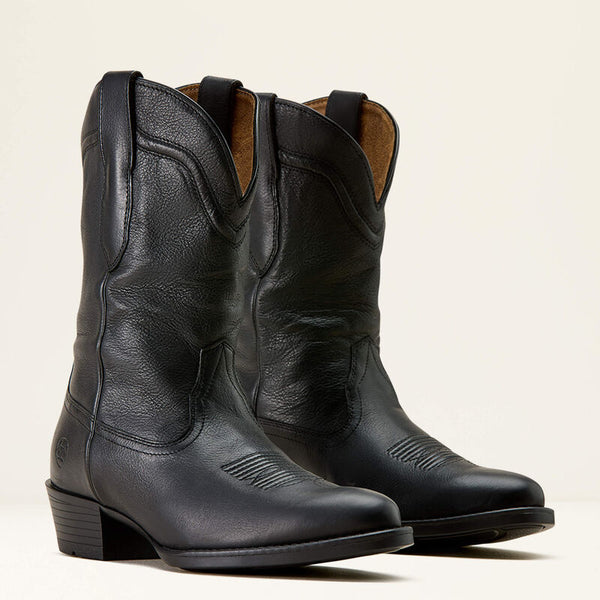 Men's Ariat Easton R Toe Western Boot-Eclipse Black