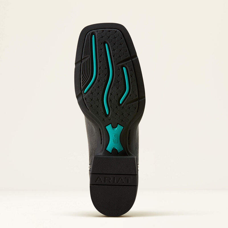 Ariat Women's Round Up Ruidoso Wide Square Toe Western Boot-Black - CWesternwear