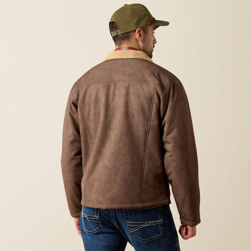 Ariat® Men's Vernon Sherpa 2.0 Jacket-Wren Faux Leather Print