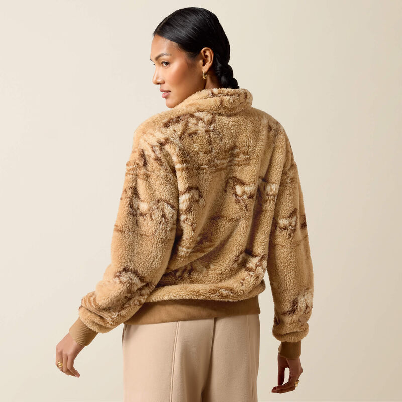Women's Ariat Berber Sweatshirt-Wild Horses Print