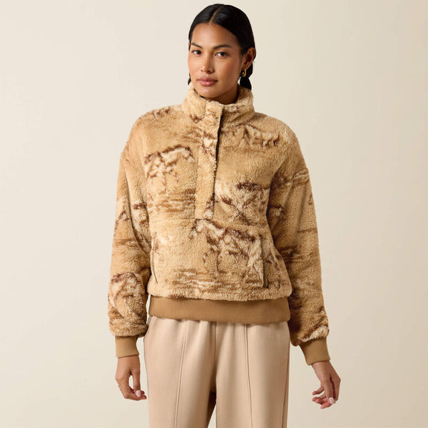 Women's Ariat Berber Sweatshirt-Wild Horses Print