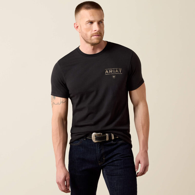 Men's Ariat Monument Gaucho T-Shirt-Black