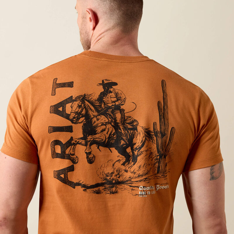 Men's Ariat Tobacco Tough T-Shirt-Adobe
