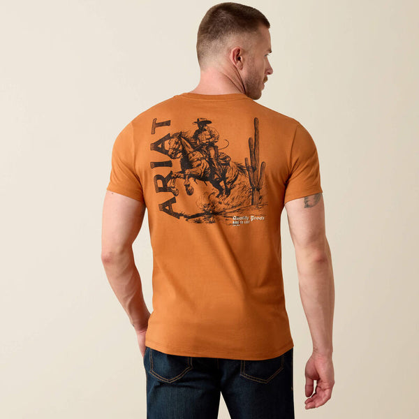 Men's Ariat Tobacco Tough T-Shirt-Adobe