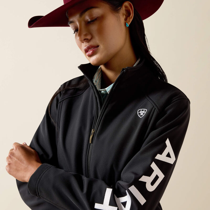 Ariat Women's Logo Softshell Jacket-Black/White