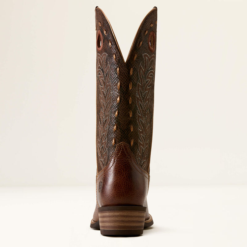 Ariat Women's Lucera Narrow Cutter Toe Western Boot-Deepest Tan/Chocolate Snake Print