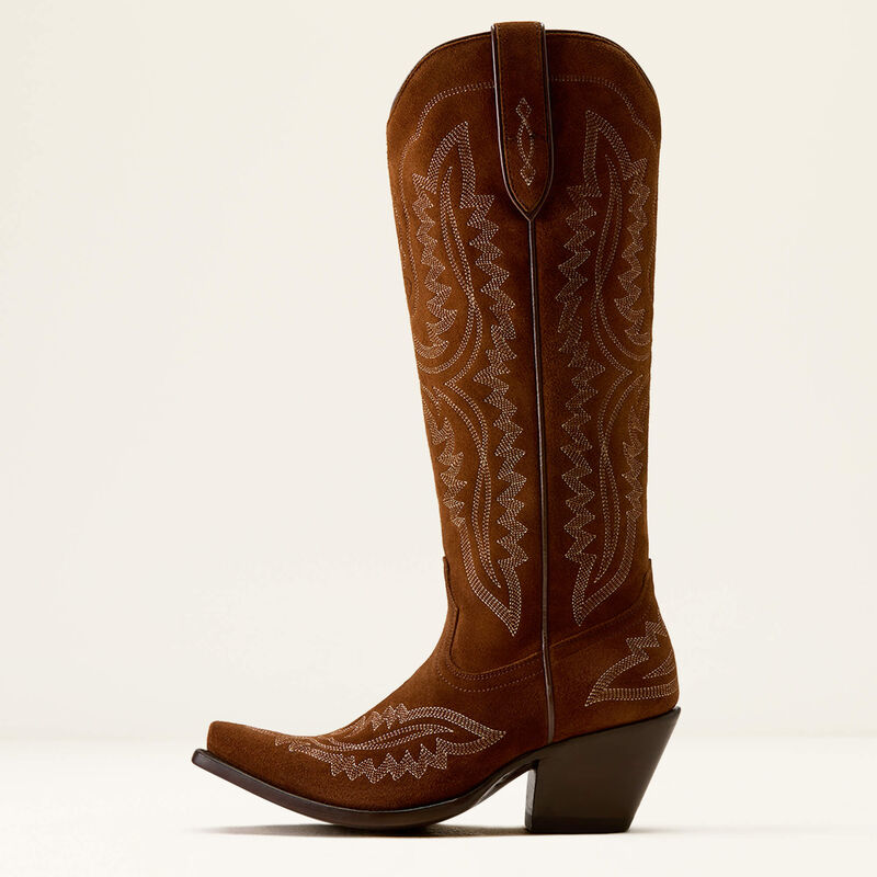 Ariat Women's Casanova X Toe Western Boot-Oiled Tan Suede