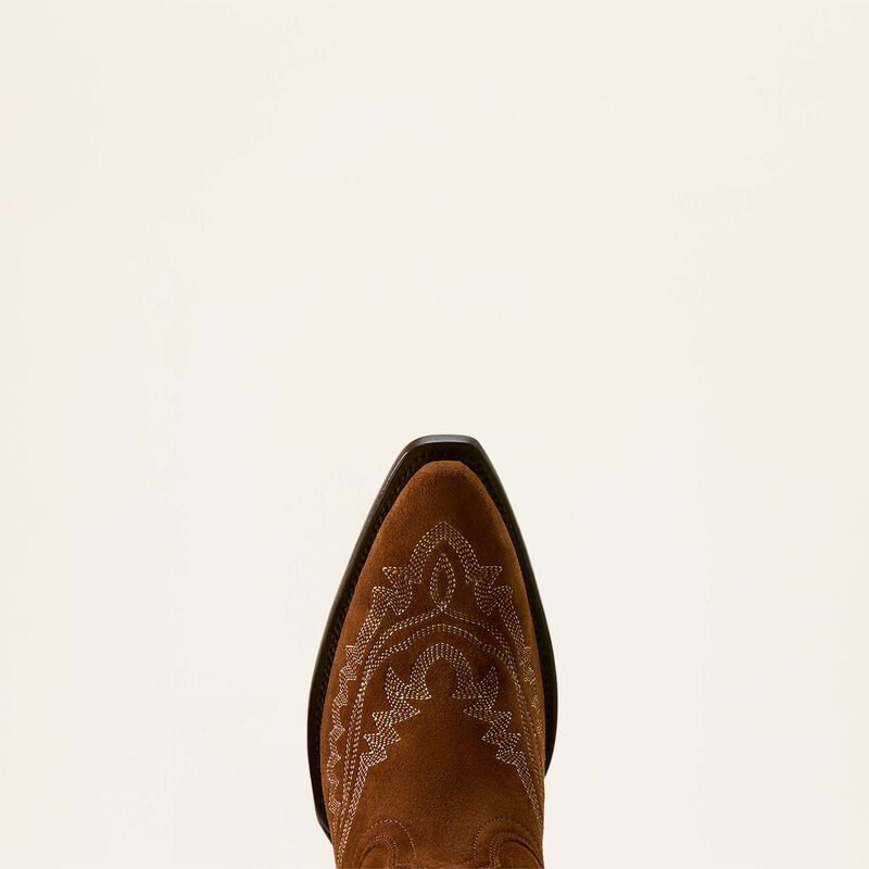 Ariat Women's Casanova X Toe Western Boot-Oiled Tan Suede