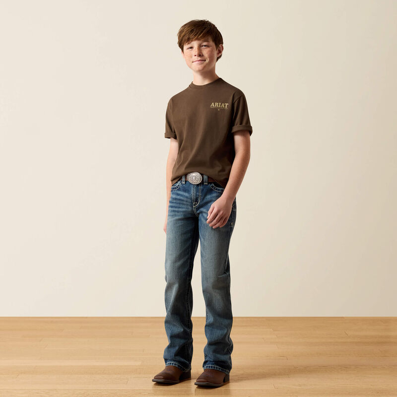Boy's Ariat Mountain BullT-Shirt-Turkish Coffee