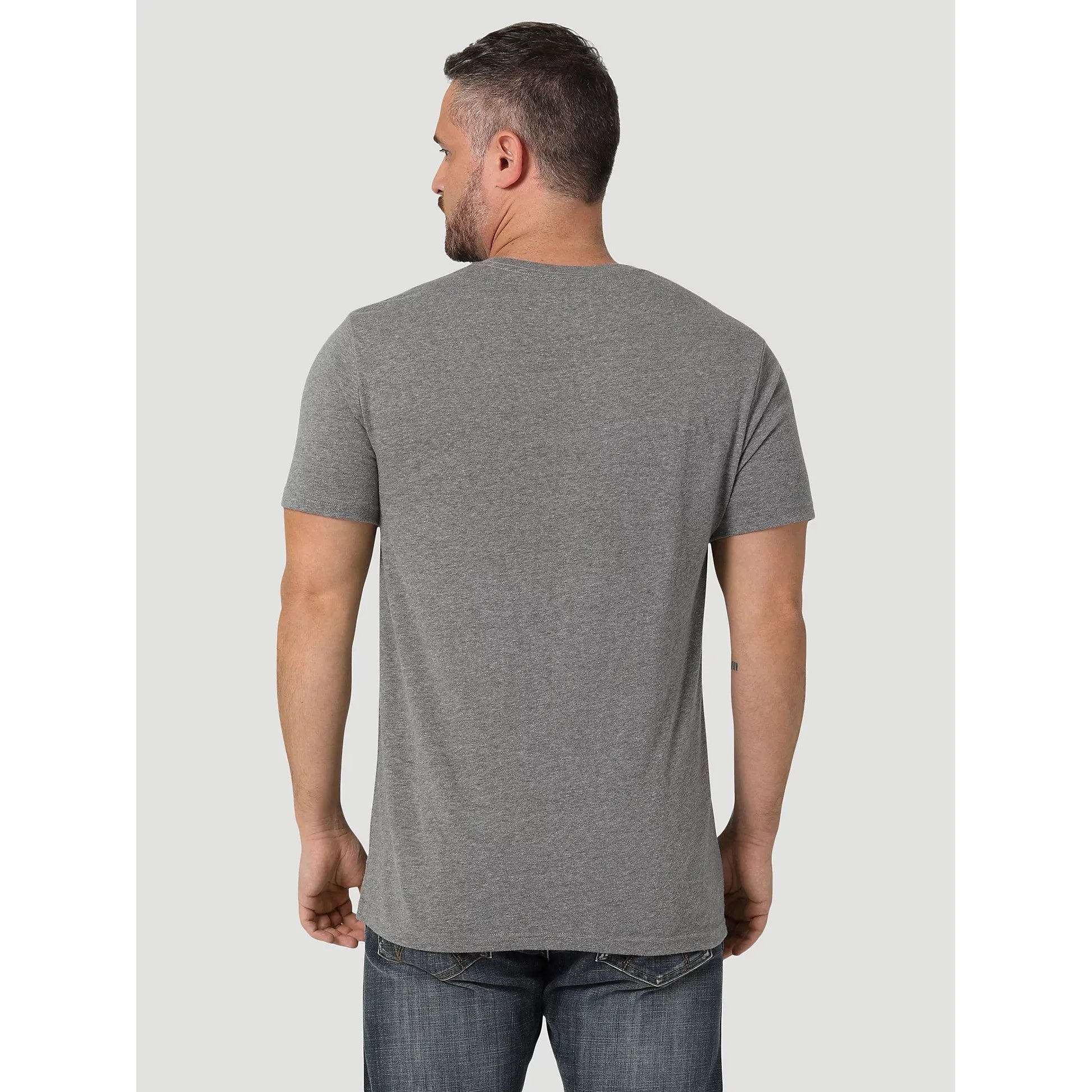 Men's Wrangler Mexico Flag Logo T-Shirt in Graphite Heather