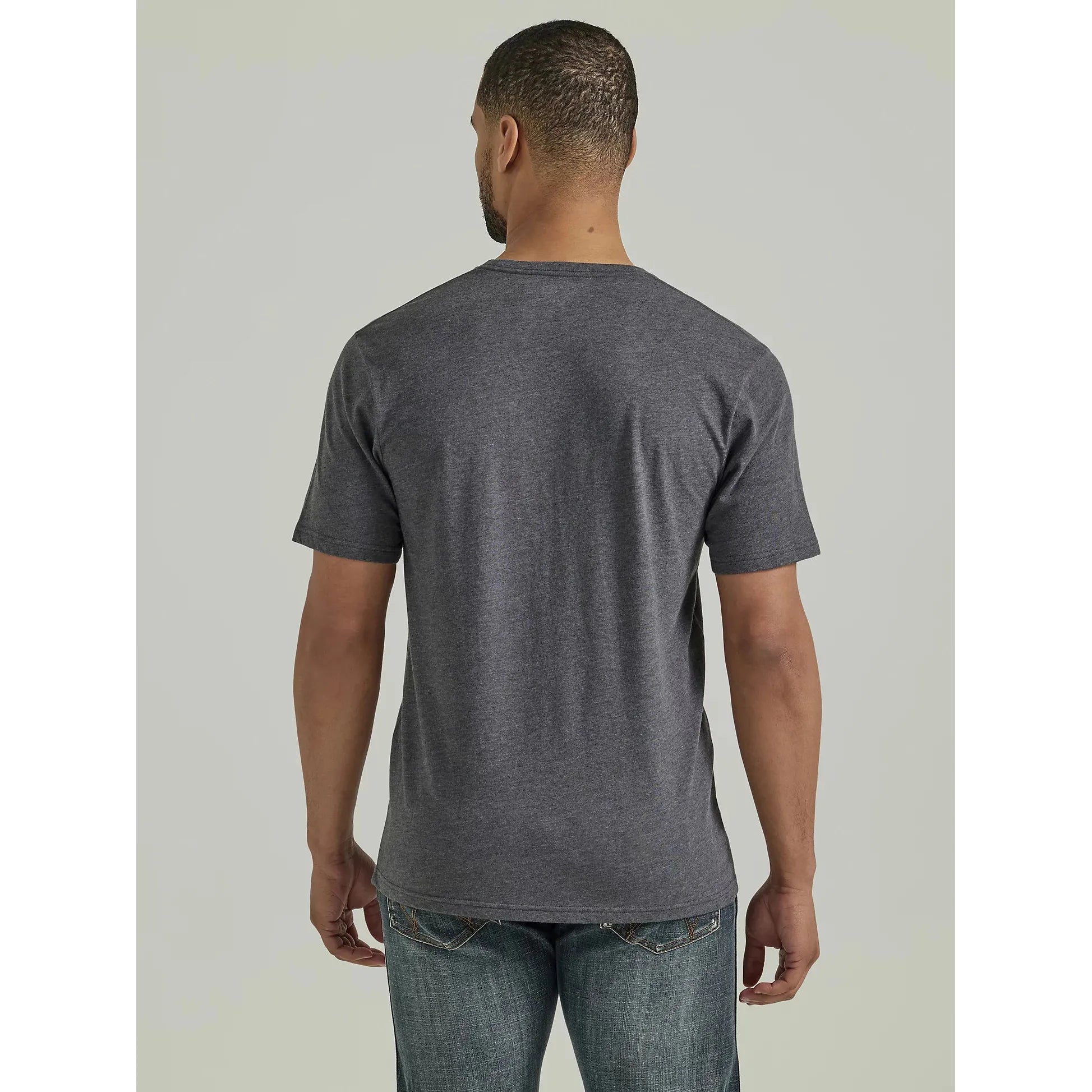 MEN'S WRANGLER MEXICO FLAG LOGO T-SHIRT IN ASPHALT